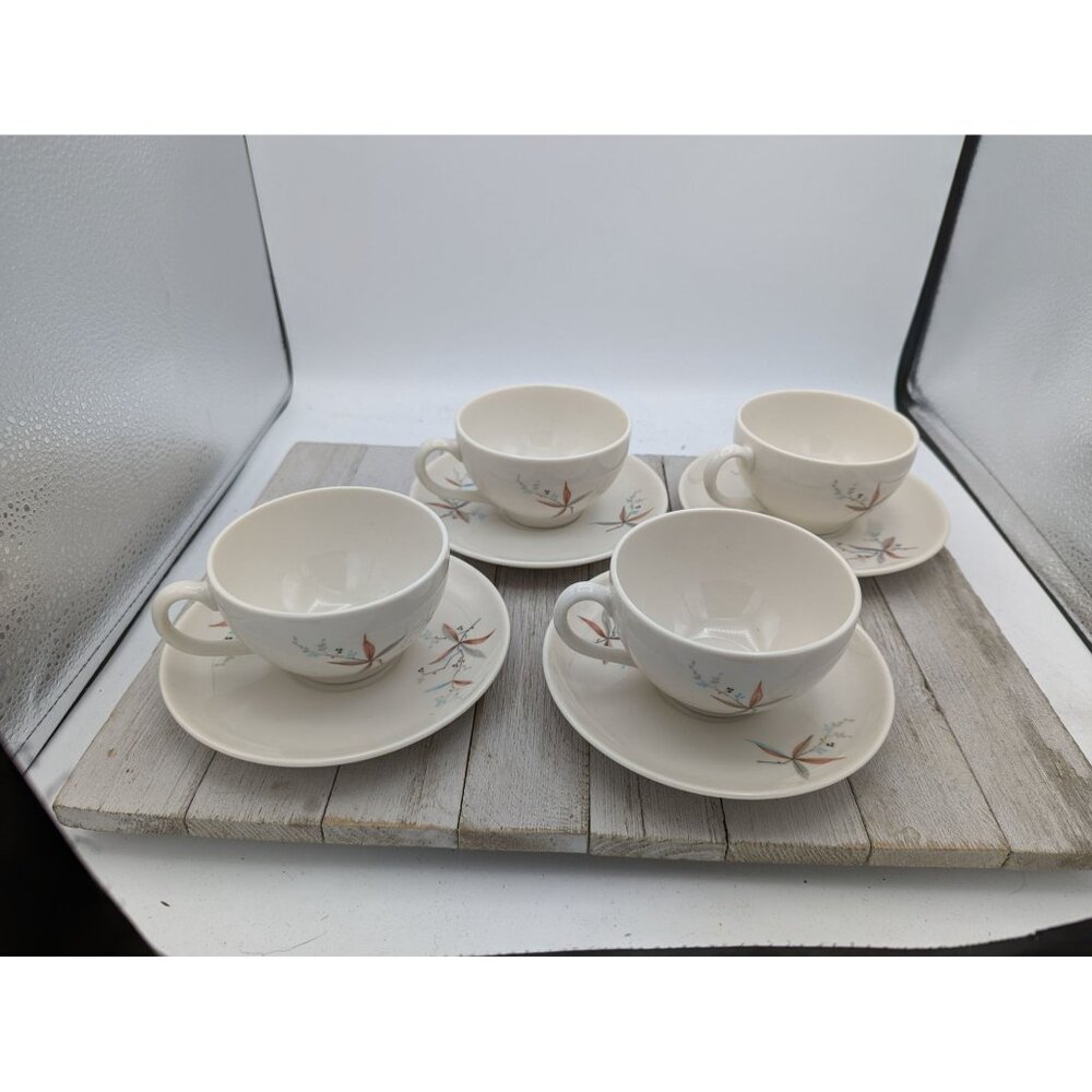 Vintage Syracuse FINESSE Carefree Cup and Saucer Set Of 4 True China